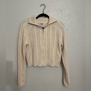 Women’s half zip collar long sleeve sweater